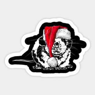 Funny Cute Rat lover Christmas Animal Sticker